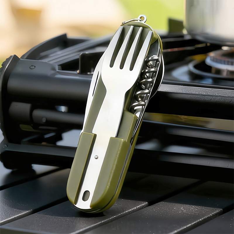 Pocket Knife Ceramic - New Stainless Steel 7In1 Camping Cutlery
