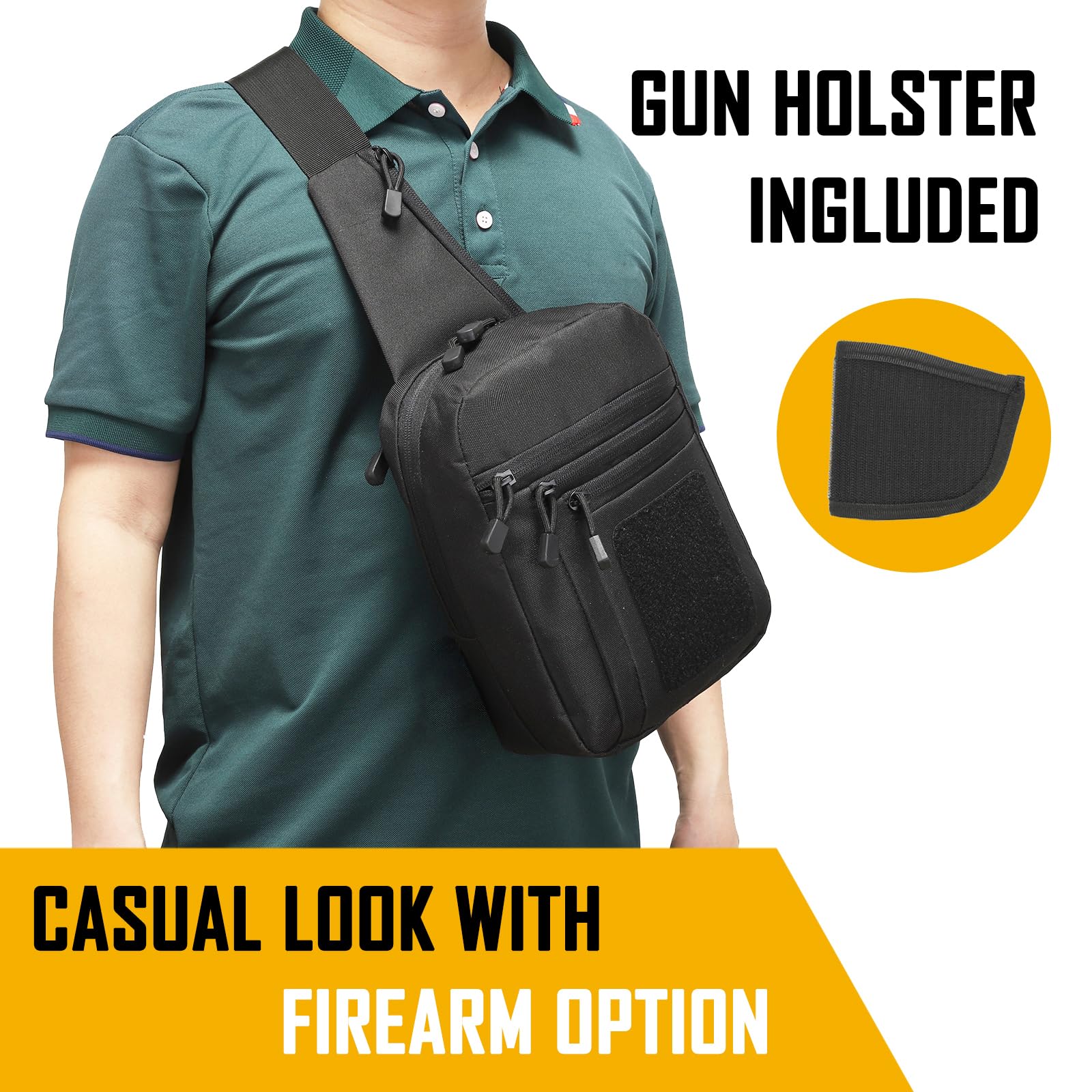 Edc Carry Pack - Concealed Carry Crossbody Bag for Men,