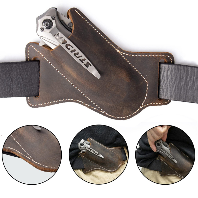 1PC Leather Knives Sheaths Fol - Edc Everyday Carry Knives 评论和价格