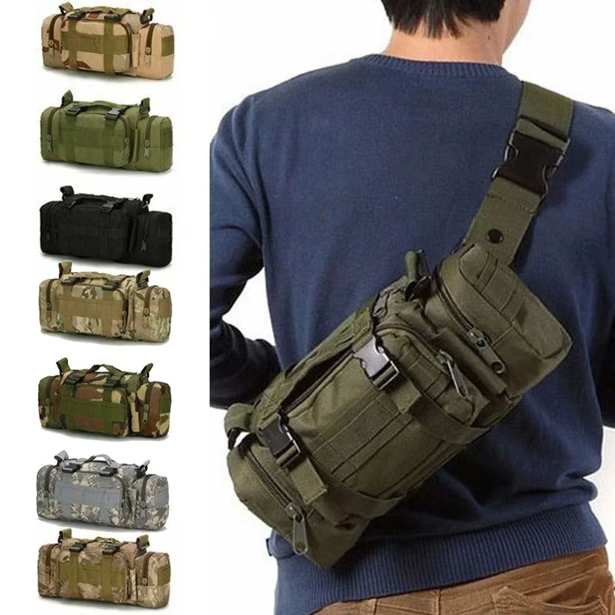 Duffel Waist Bag Molle Waterpr - Edc Carry Bag For Men 评论和价格