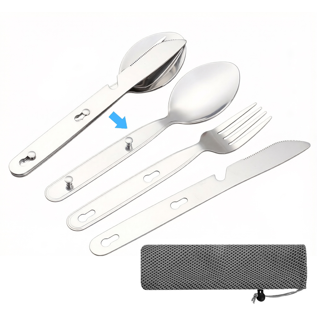 3pcs/set Folding Spoon Fork Kn - Edc Everyday Carry Knives 评论和价格