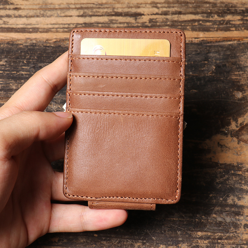 Men Slim Money Clip Wallet Lea - Money Clip Magnetic 评论和价格