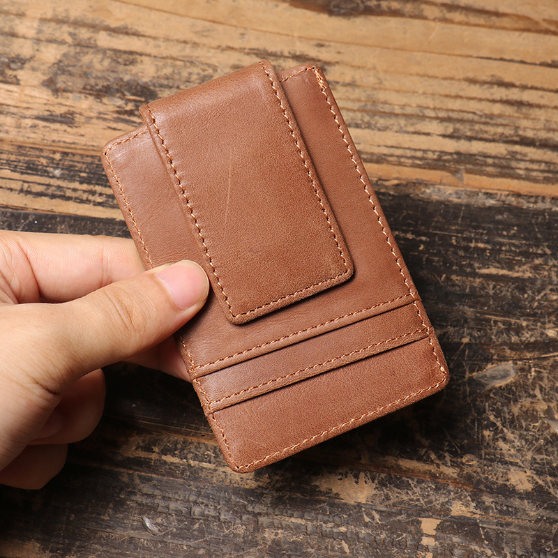 Men Slim Money Clip Wallet Lea - Money Clip Magnetic 评论和价格