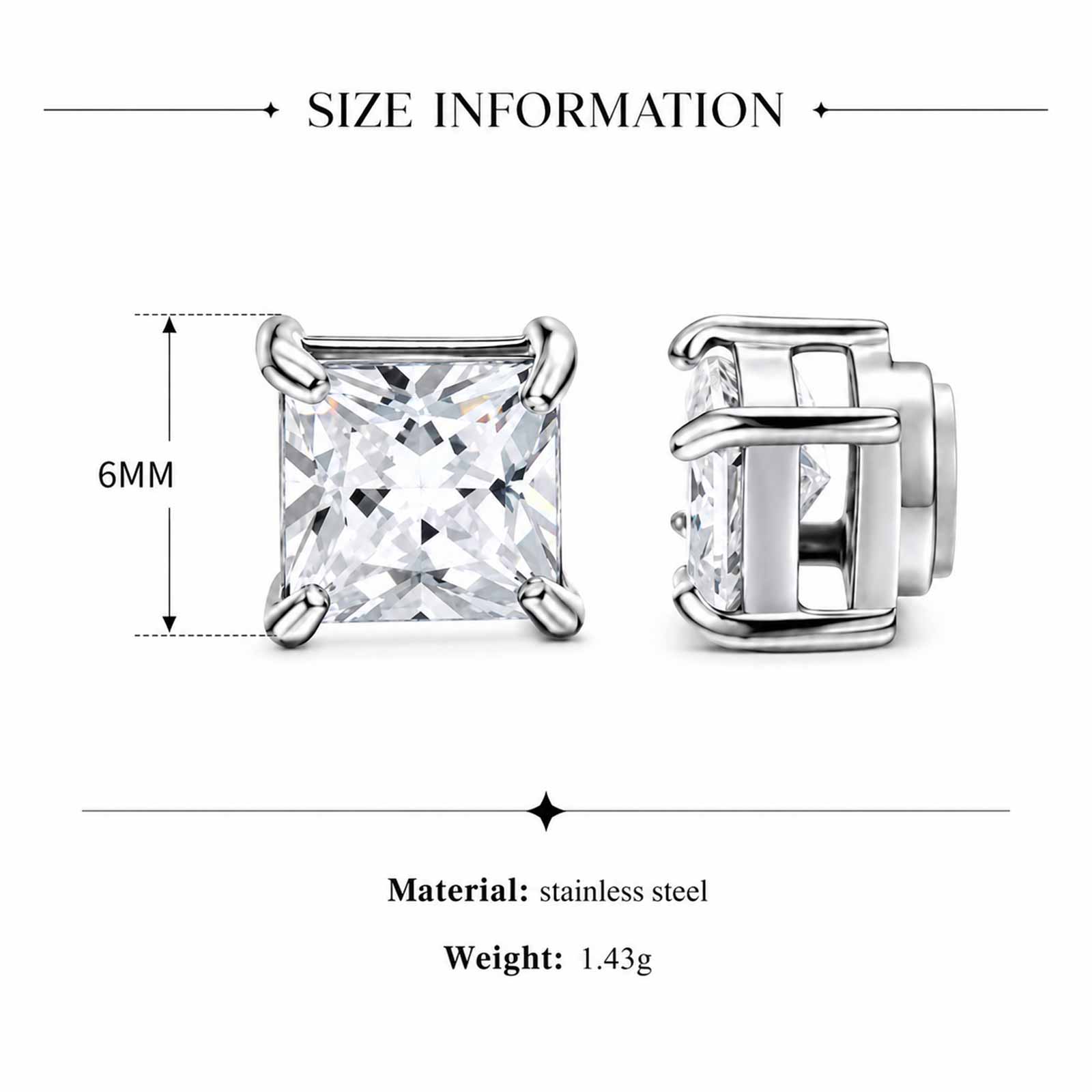 Square Zirconia Magnetic Clip  - Money Clip Magnetic 评论和价格